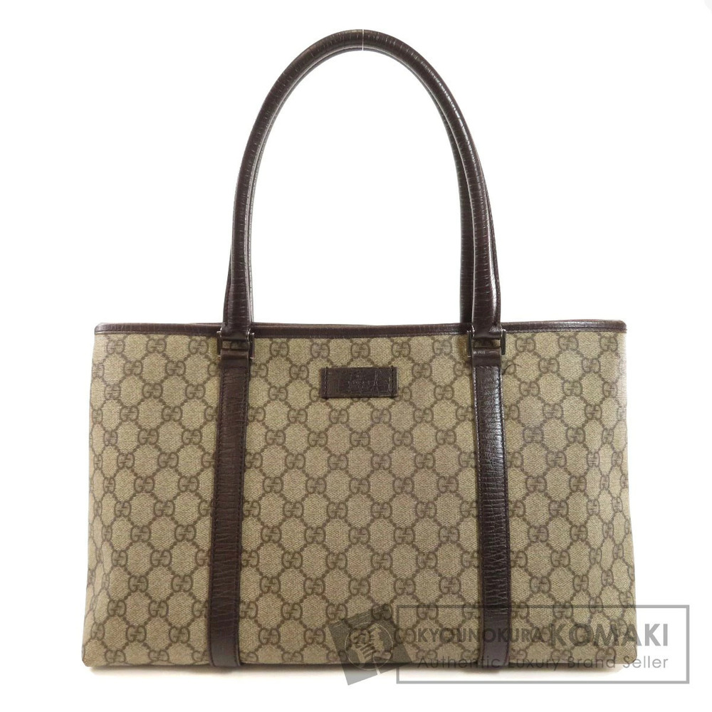 Gucci GG Supreme Joy Tote Bag Brown leather
